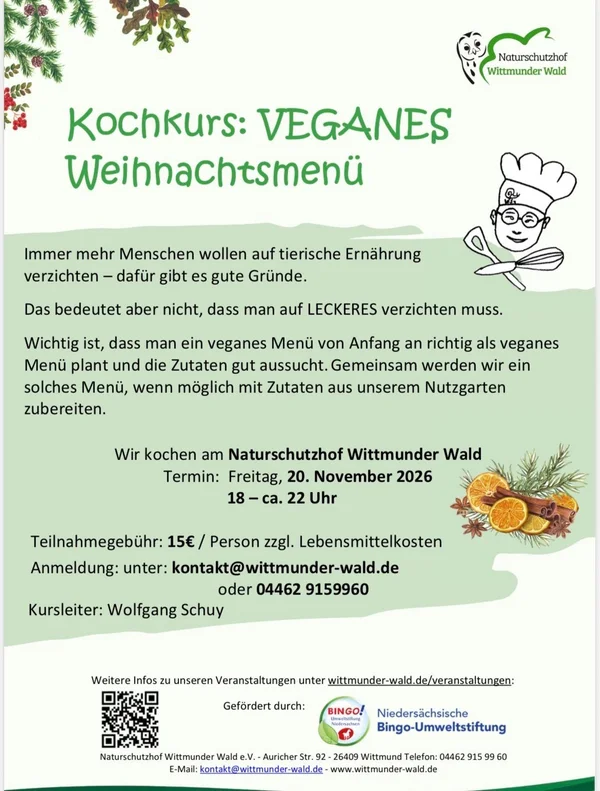 Kochkurs: Veganes Weihnachtsmenü